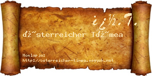 Österreicher Tímea névjegykártya