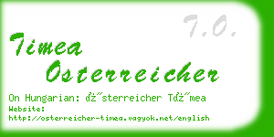 timea osterreicher business card